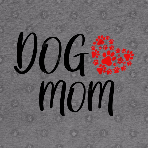 Dog mom, fur mom, gifts for dog lover mother, heart love paw prints by SerenityByAlex